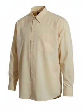 Kenneth Cole New York men's yellow dress shirt button down 32-33 16.5
